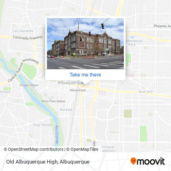 Old Albuquerque High map