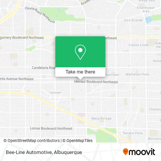 Bee-Line Automotive map