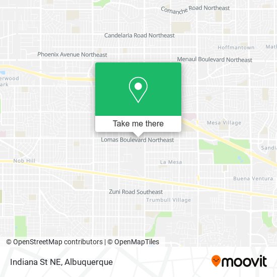 Indiana St NE map