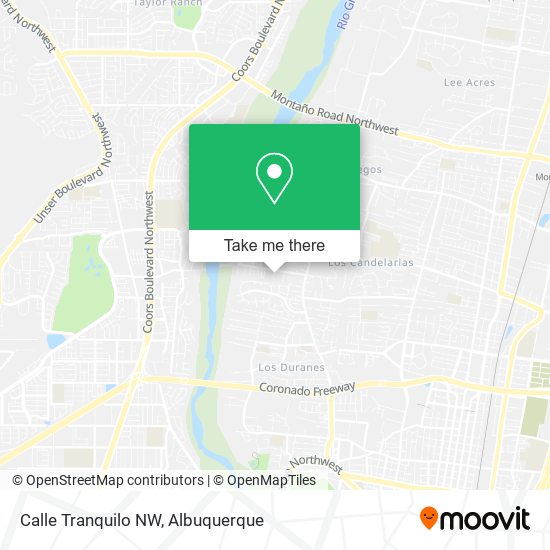Calle Tranquilo NW map