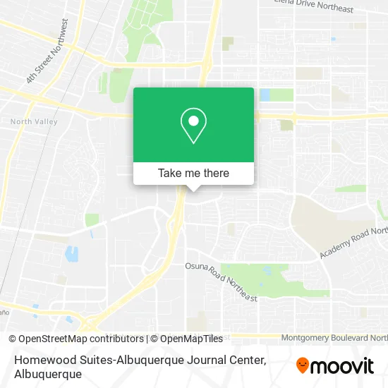 Homewood Suites-Albuquerque Journal Center map