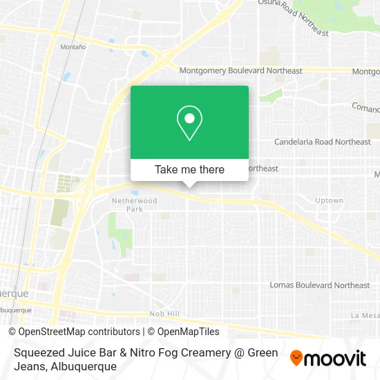 Squeezed Juice Bar & Nitro Fog Creamery @ Green Jeans map