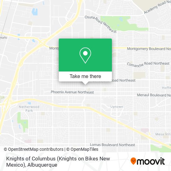 Knights of Columbus (Knights on Bikes New Mexico) map