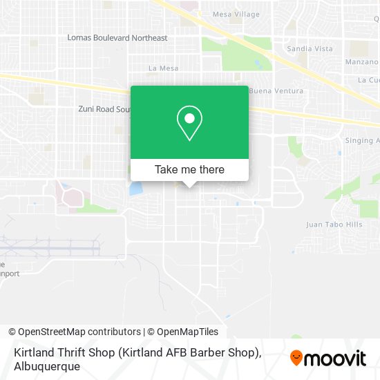 Kirtland Thrift Shop (Kirtland AFB Barber Shop) map