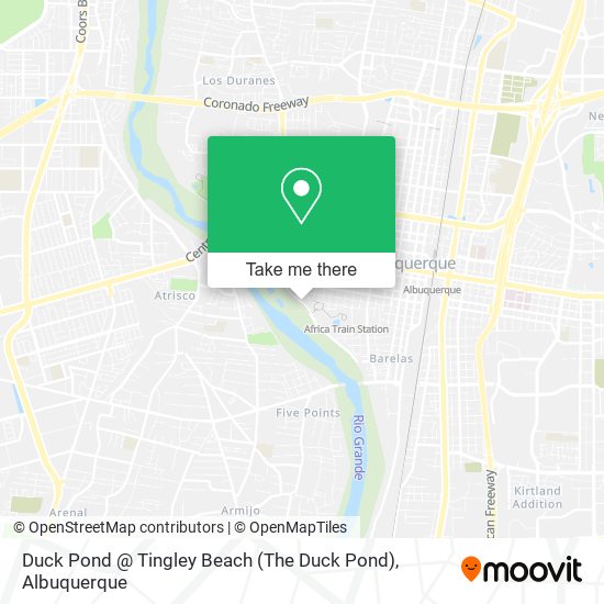 Duck Pond @ Tingley Beach (The Duck Pond) map