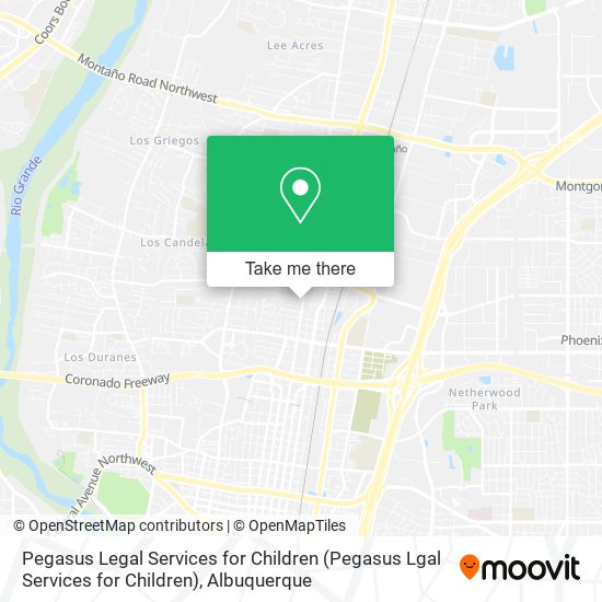 Pegasus Legal Services for Children map