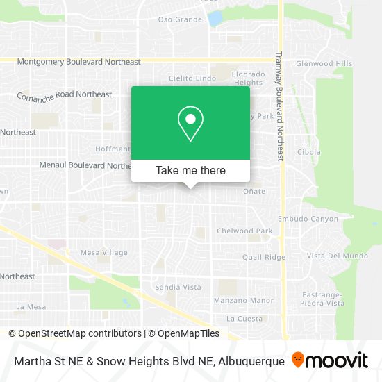 Martha St NE & Snow Heights Blvd NE map