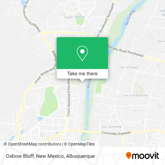 Oxbow Bluff, New Mexico map