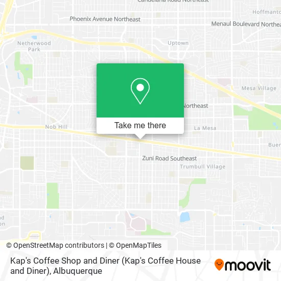 Kap's Coffee Shop and Diner map