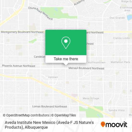 Mapa de Aveda Institute New Mexico (Aveda-F JS Nature's Products)