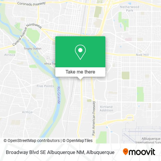 Broadway Blvd SE Albuquerque NM map
