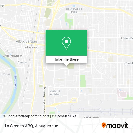 La Sirenita ABQ map