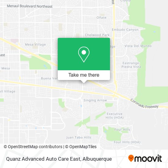 Quanz Advanced Auto Care East map