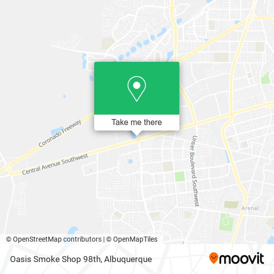 Mapa de Oasis Smoke Shop 98th