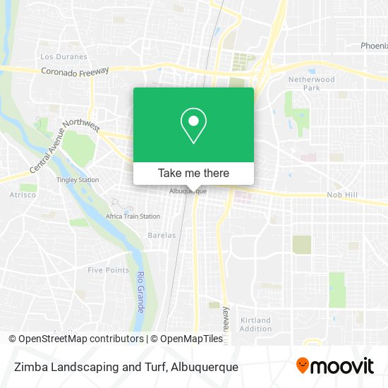 Zimba Landscaping and Turf map