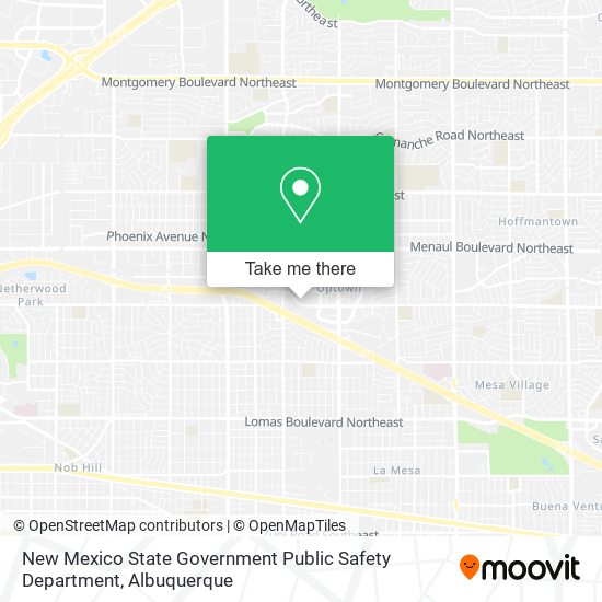 Mapa de New Mexico State Government Public Safety Department