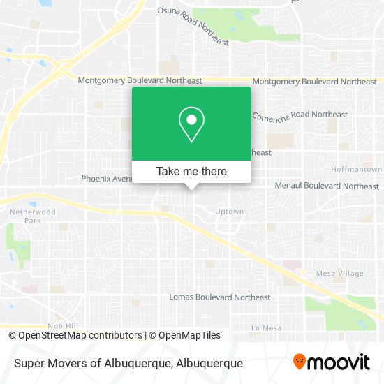 Super Movers of Albuquerque map