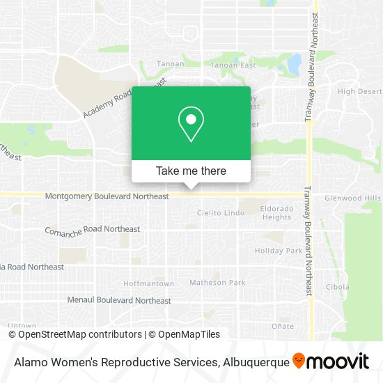 Alamo Women's Reproductive Services map
