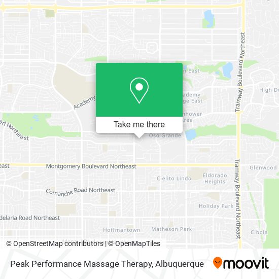 Peak Performance Massage Therapy map