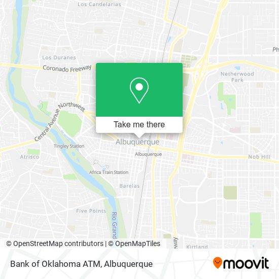 Bank of Oklahoma ATM map