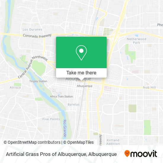 Artificial Grass Pros of Albuquerque map