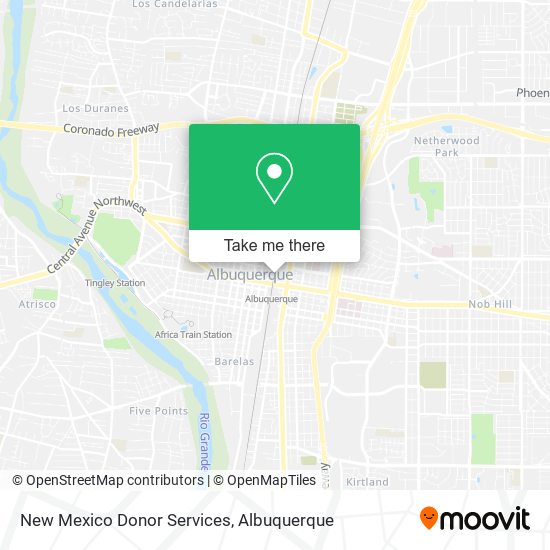 New Mexico Donor Services map