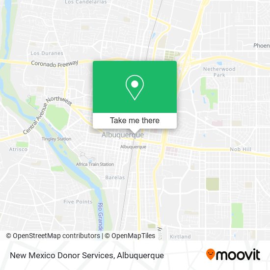 Mapa de New Mexico Donor Services