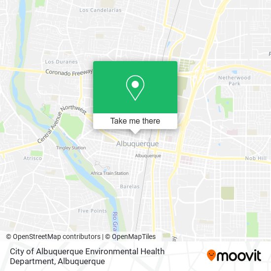 City of Albuquerque Environmental Health Department map