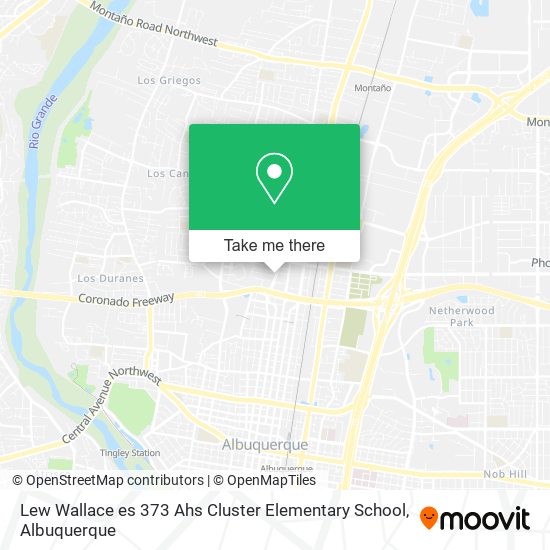 Mapa de Lew Wallace es 373 Ahs Cluster Elementary School