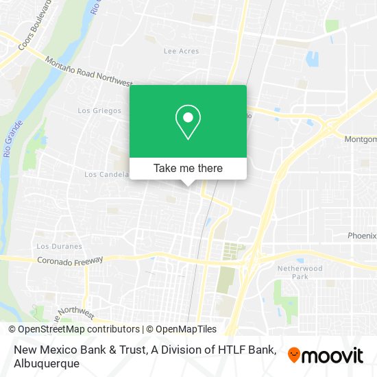 Mapa de New Mexico Bank & Trust, A Division of HTLF Bank