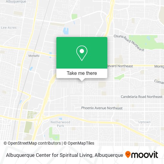 Albuquerque Center for Spiritual Living map