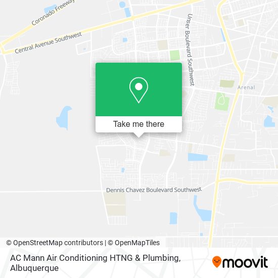 AC Mann Air Conditioning HTNG & Plumbing map