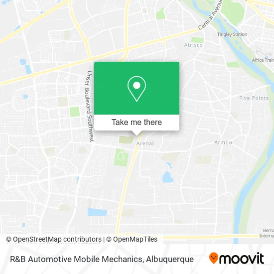 R&B Automotive Mobile Mechanics map