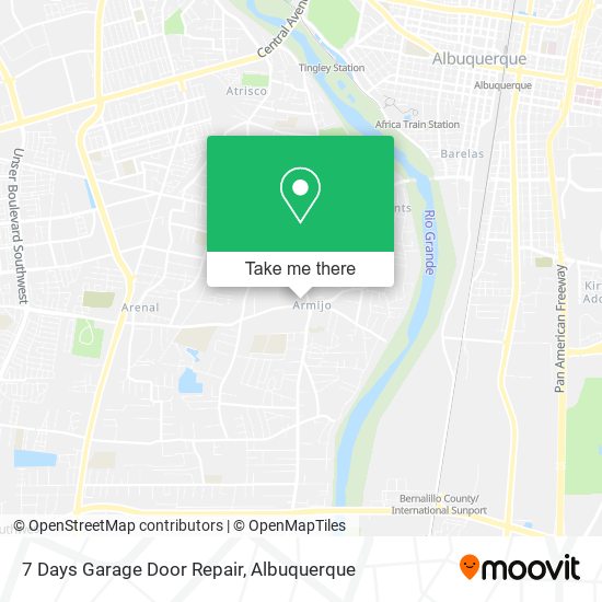 Mapa de 7 Days Garage Door Repair