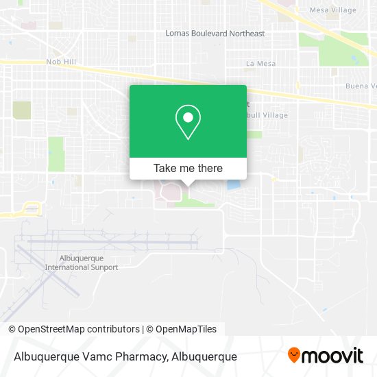 Mapa de Albuquerque Vamc Pharmacy