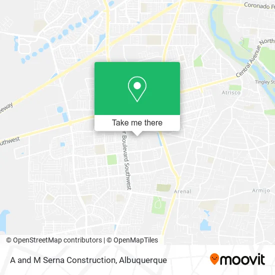 Mapa de A and M Serna Construction