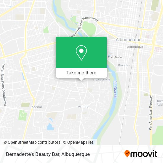 Bernadette's Beauty Bar map