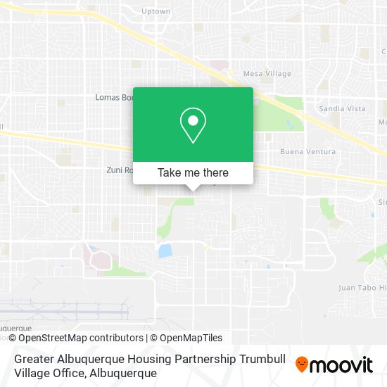 Greater Albuquerque Housing Partnership Trumbull Village Office map