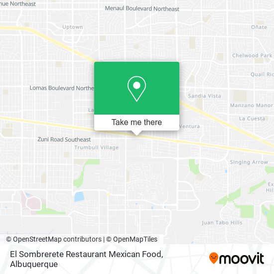 Mapa de El Sombrerete Restaurant Mexican Food
