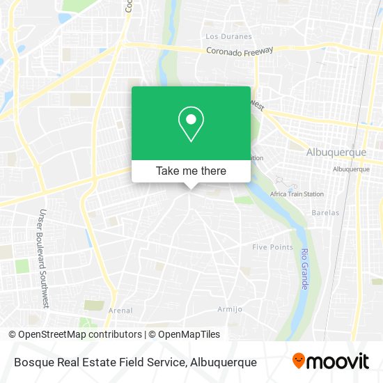 Bosque Real Estate Field Service map