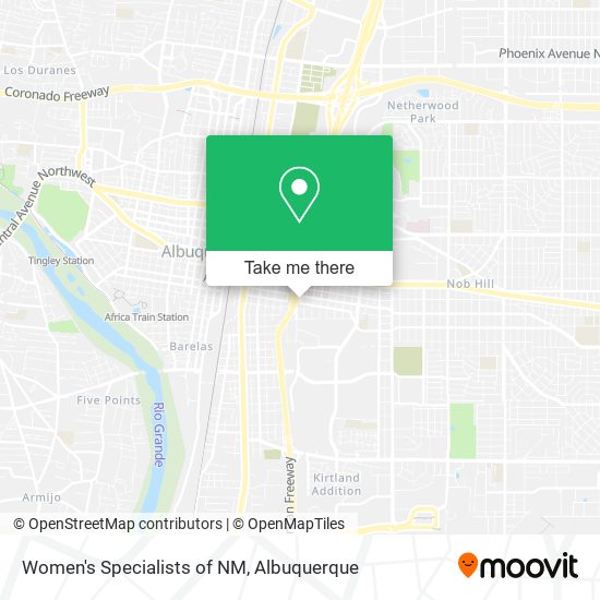 Women's Specialists of NM map