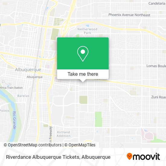 Riverdance Albuquerque Tickets map