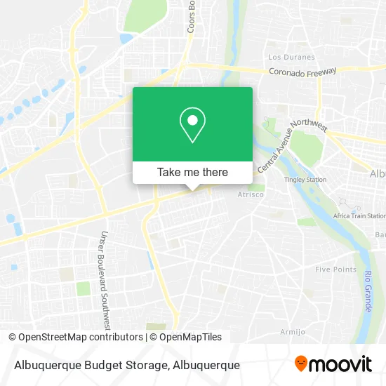 Albuquerque Budget Storage map