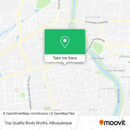 Top Quality Body Works map