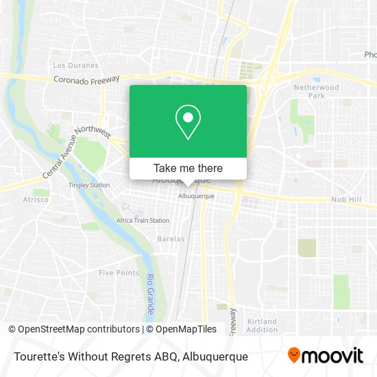 Tourette's Without Regrets ABQ map