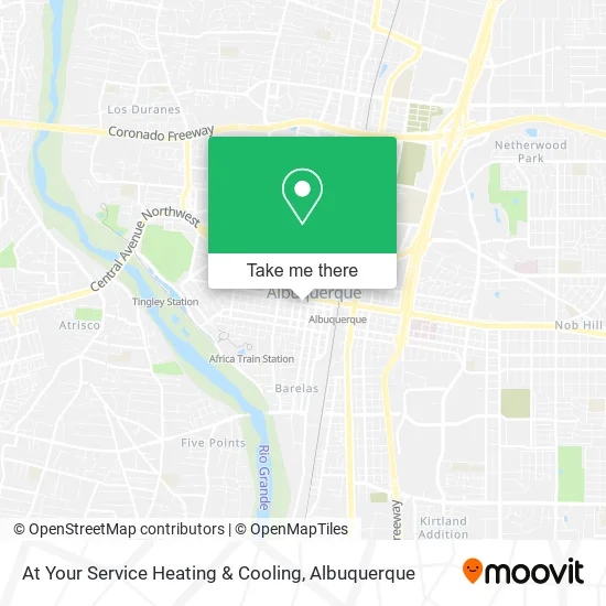 At Your Service Heating & Cooling map