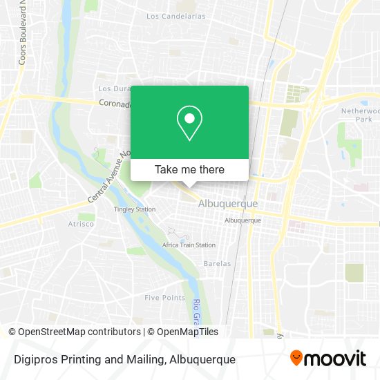 Digipros Printing and Mailing map