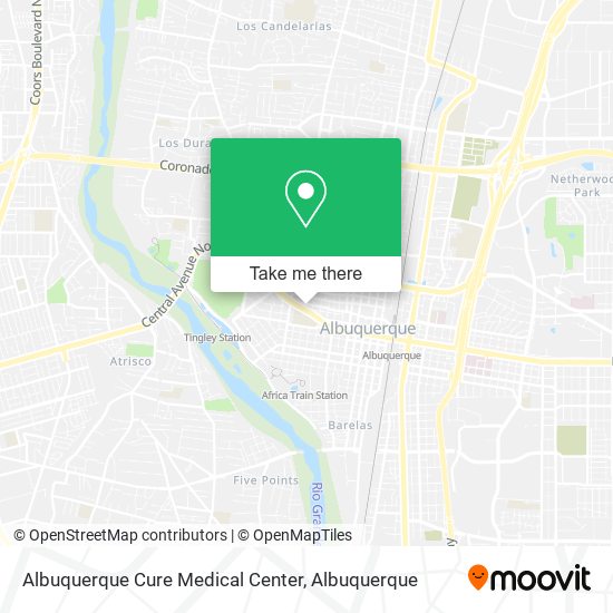 Mapa de Albuquerque Cure Medical Center