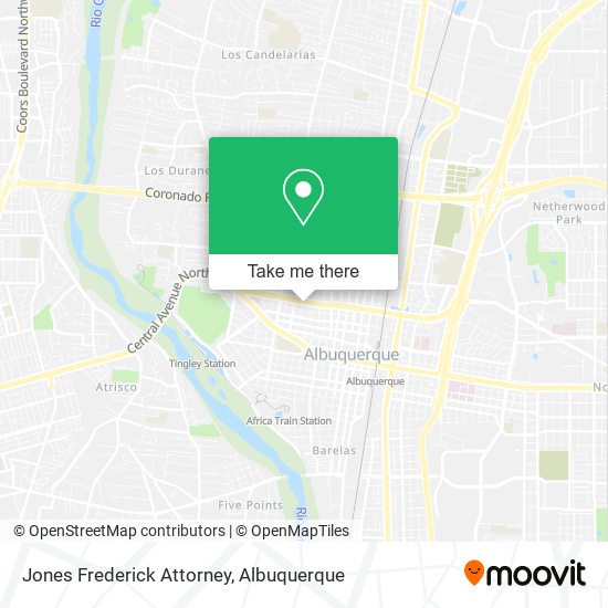 Jones Frederick Attorney map