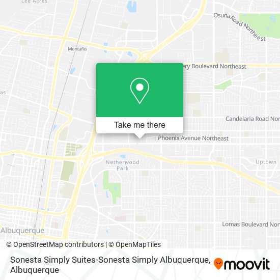 Mapa de Sonesta Simply Suites-Sonesta Simply Albuquerque